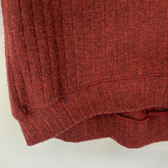 LUSH | Soft Ribbed Women’s Knit Cowl Neck Burgundy Red Sweater Dress - Picture 12 of 14